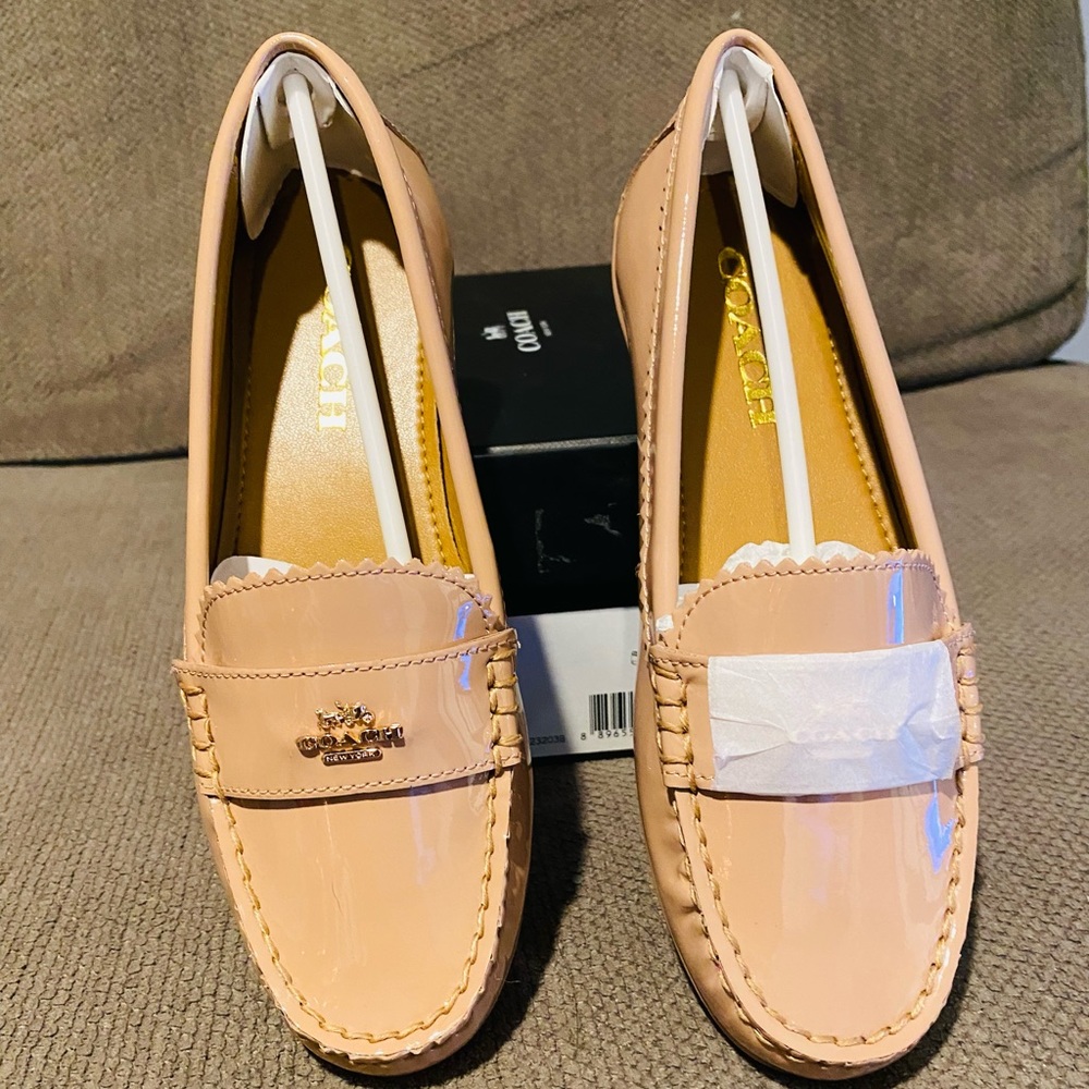 Coach Odette Patent Chalk Loafer Moccassin - Women’s Size 5.5